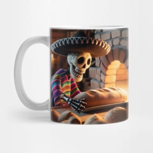 Mexican skeleton baking bread Mug